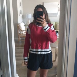 Vintage Hollister Pullover Lightweight Sweatshirt With Color Blocking And Stripe